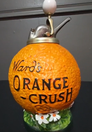 Ward’s Orange Crush Ceramic Soda Fountian Syrup Dispenser