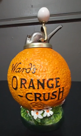 Ward’s Orange Crush Ceramic Soda Fountian Syrup Dispenser