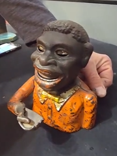 Black Americana Cast Iron Coin Bank