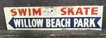 Swim Skate Willow Beach Park SST Sign