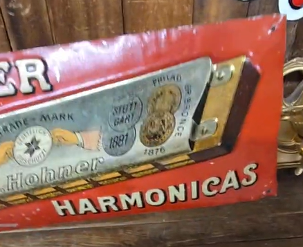 M. Hohner Harmonicas SST Embossed Sign