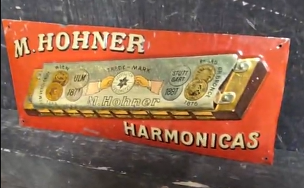 M. Hohner Harmonicas SST Embossed Sign