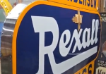 Rexall Drugs Henderson SSP on Two Sides Hanging Sign Millington Michigan