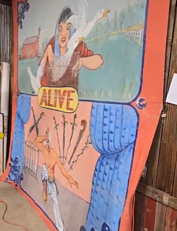 Alive Circus Sideshow Canvas Banner