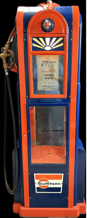 Wayne Model 60 Display Show Case Gas Pump with SSP Gulf Pump Plate