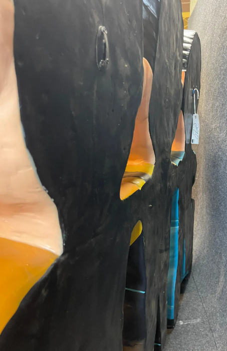 Pep Boys 4′ Tall Manny Moe & Jack Fiberglass Hanging Store Advertising Display