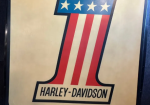 Harley Davidson #1 AMF Plastic Lighted Advertising 6′ Tall Sign Panel