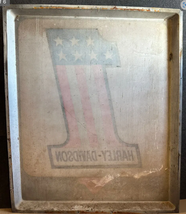 Harley Davidson #1 AMF Plastic Lighted Advertising 6′ Tall Sign Panel