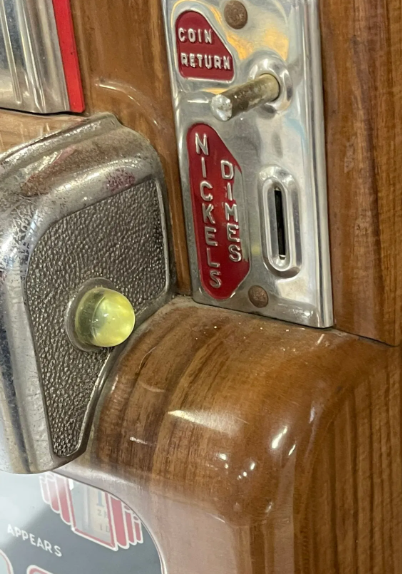 Stoner Fresh Candy Wood Grain Painted 1920s Lighted Machine