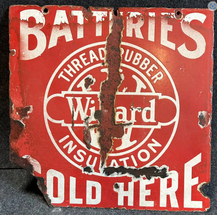 Willard Batteries Sold Here DSP Advertising Sign