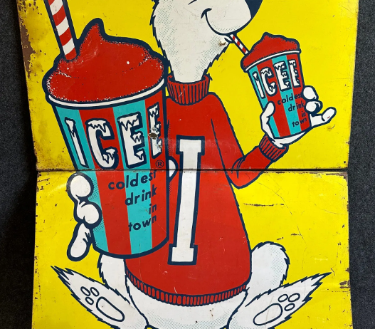 ICEE Coldest Drink In Town Slurpee Two-Piece DST Swinger Sign