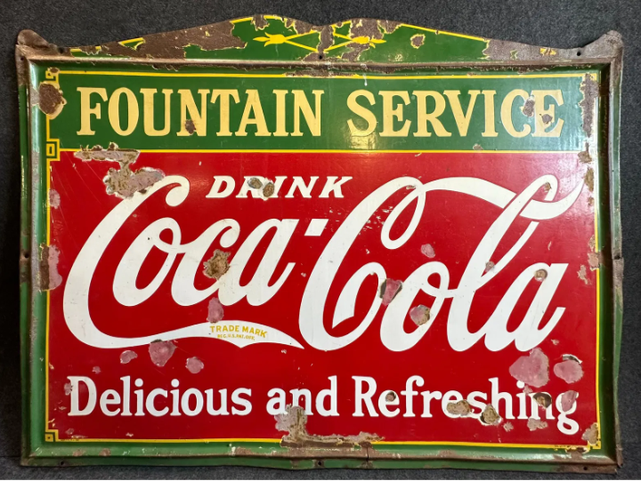 Drink Coca Cola Fountain Service SSP 5 Foot Sign