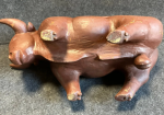 Carved Wood Bull Cow Butcher Shop Advertising Sign Display Piece
