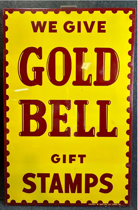 Gold Bell Gift Stamps SST Sign