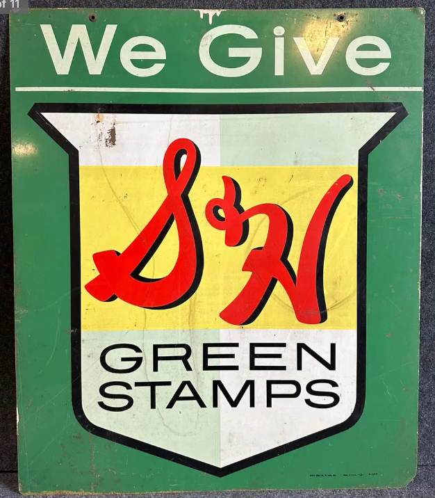 S&H Green Stamps DST Hanging Advertising Sign