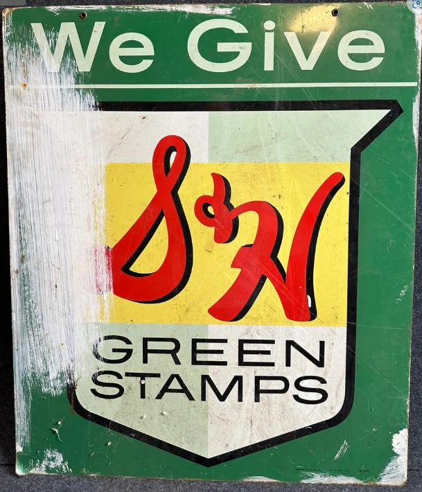 S&H Green Stamps DST Hanging Advertising Sign