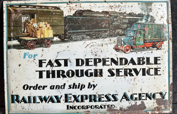 Railway Express Agency Single Sided TOC Sign