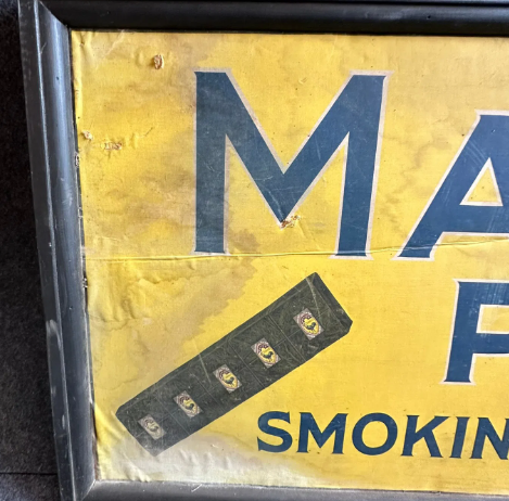 Mayo’s Plug 5′ Wood Framed Canvas Advertising General Store Banner