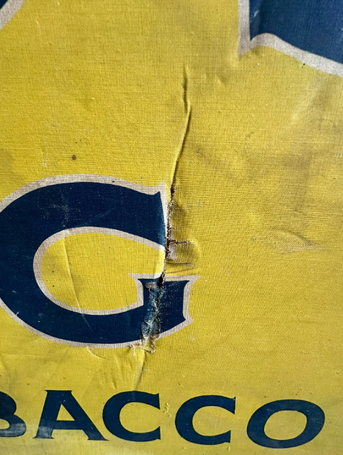 Mayo’s Plug 5′ Wood Framed Canvas Advertising General Store Banner