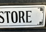 Riddle’s Drug Store Early 1900s Porcelain Etched Advertising Store Sign