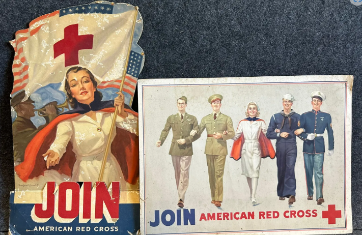 American Red Cross Cardboard Easel Back Recruitment Signs