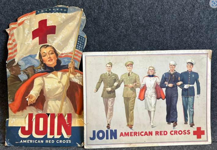 American Red Cross Cardboard Easel Back Recruitment Signs
