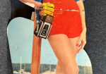It’s Kodak Film Time Cardboard Easelback Lifesize Woman Sign