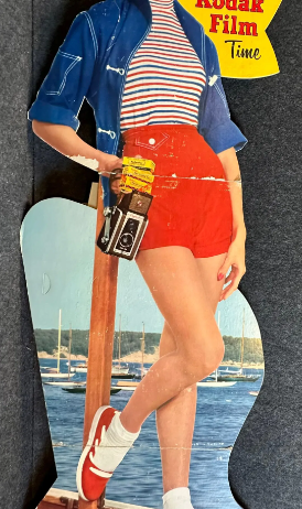 It’s Kodak Film Time Cardboard Easelback Lifesize Woman Sign
