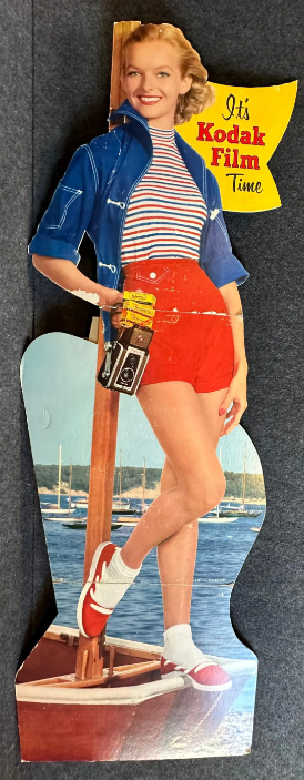 It’s Kodak Film Time Cardboard Easelback Lifesize Woman Sign
