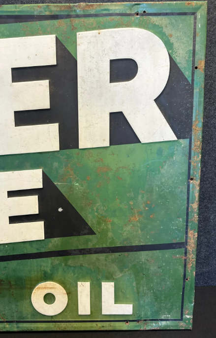 Quaker State Motor Oil Embossed 6′ 1955 SST Sign