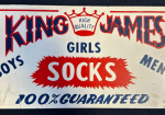 King James Socks DST Rack Topper Sign