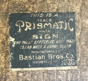 Celluloid and Tin Over Cardboard Acorn Brand Oak Flooring Sign