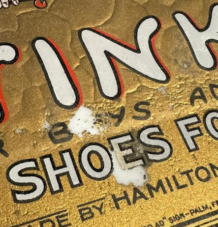 Twinkies For Boys & Girls Happy Shoes Milk Glass Sign w/ Cupie