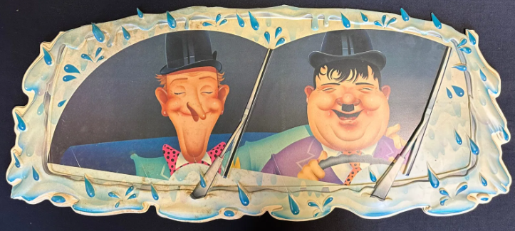 Laurel & Hardy Anco Windshield Wipers Vacuform Plastic Sign