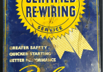 Packard Automotive Cables Embossed Certified Re-Wiring SST Dealership Sign
