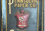 Peninsular Paper Co Cover Makers Ypsillanti Michigan Advertising Plaster Sign