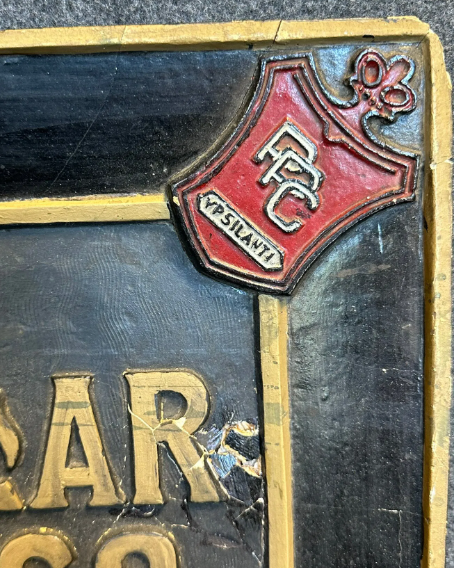 Peninsular Paper Co Cover Makers Ypsillanti Michigan Advertising Plaster Sign