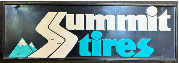 Summit Tires Embossed SST Sign