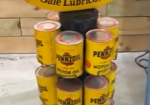 Bonded Pennzoil Dealer Motor Oil Can Display Rack with Cans