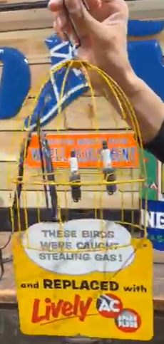 AC Spark Plugs Bird Cage DST 3D Sign