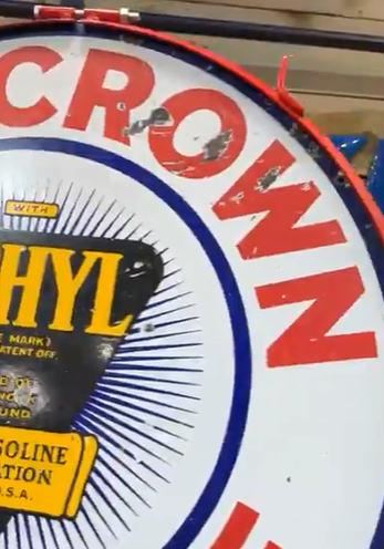 Red Crown Gasoline DSP 30 Inch Sign