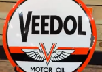 Veedol Motor Oil Convex Domed SSP 19 Inch Sign