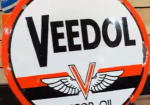 Veedol Motor Oil Convex Domed SSP 19 Inch Sign