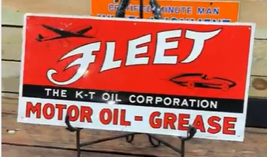 Fleet Motor Oil Grease SST Sign