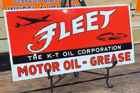 Fleet Motor Oil Grease SST Sign