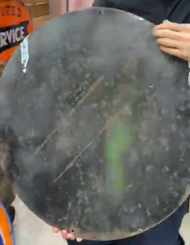 Veedol Motor Oil Cream Color SSP 27 Inch Sign