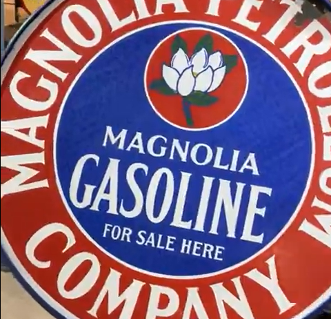 Magnolia Petroleum Company DSP 30 Inch Gasoline Sign
