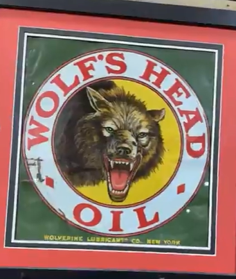 Wolf’s Head Oil SST Sign Framed