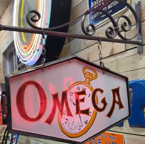 Omega Watches DSP Sign with Bracket