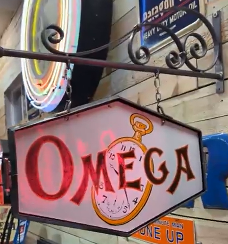 Omega Watches DSP Sign with Bracket